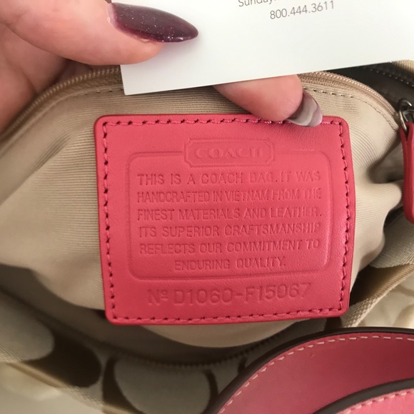 Coach Signature Handbag - Picture 6 of 11